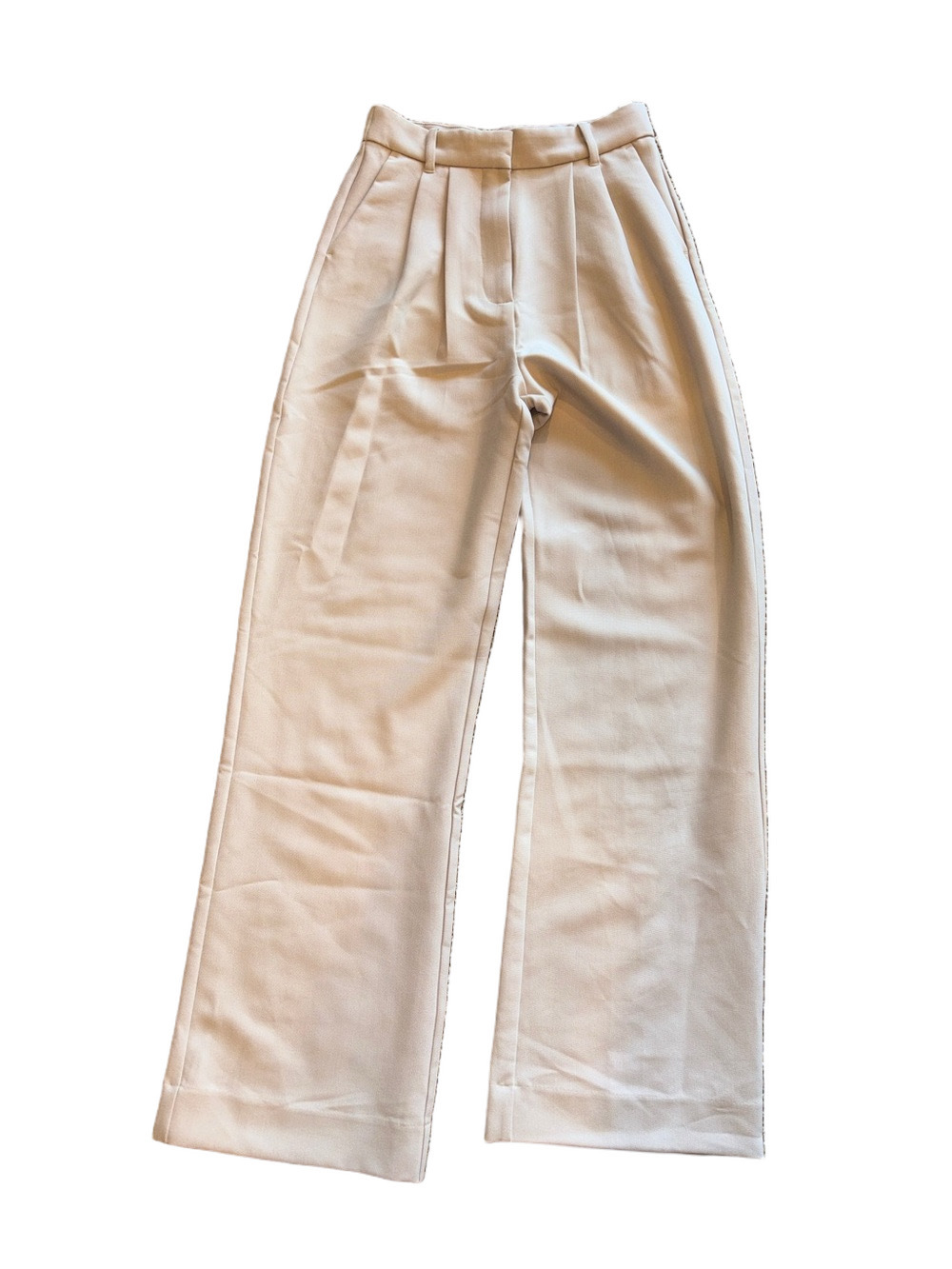 Abercrombie & Fitch Woman’s 0 Long Khaki Wide Leg Trousers - Picture 4 of 5
